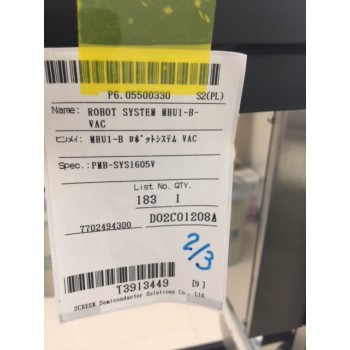 DAINIPPON SCREEN DNS T3913449 Robot System MHU1-B-VAC